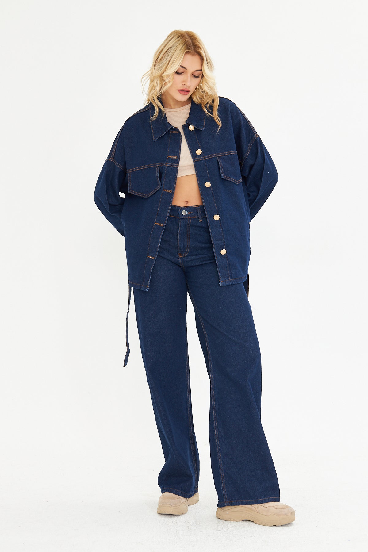 Kemerli Oversize Kot Ceket