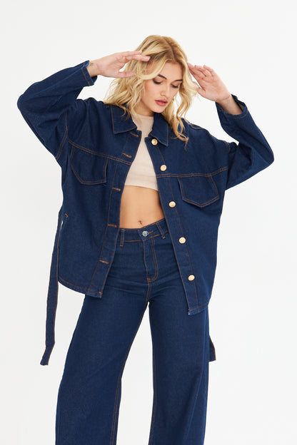 Kemerli Oversize Kot Ceket