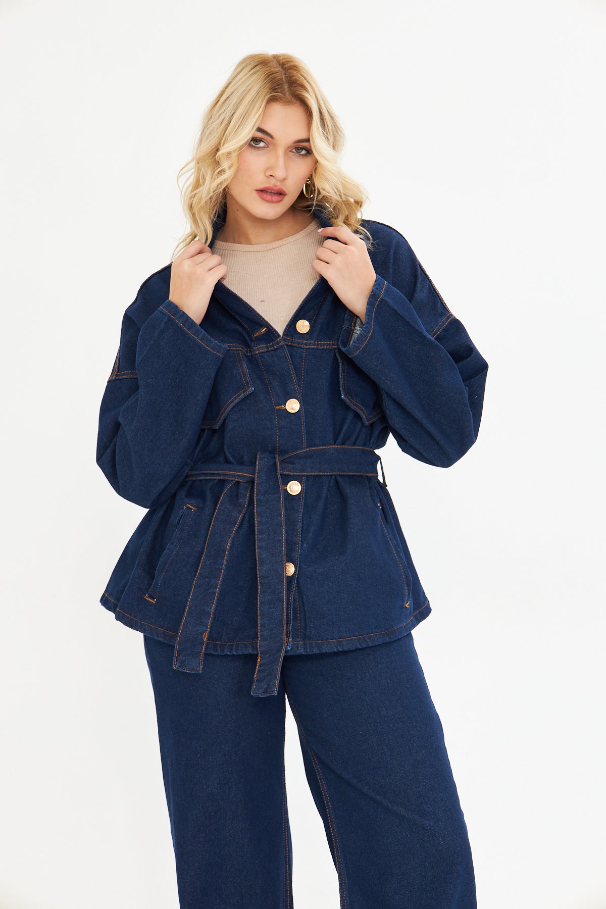 Kemerli Oversize Kot Ceket