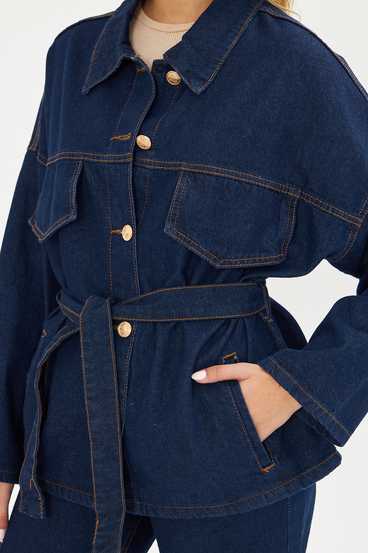 Kemerli Oversize Kot Ceket