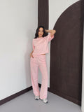 Oversize Bisiklet Yaka İkili Takım