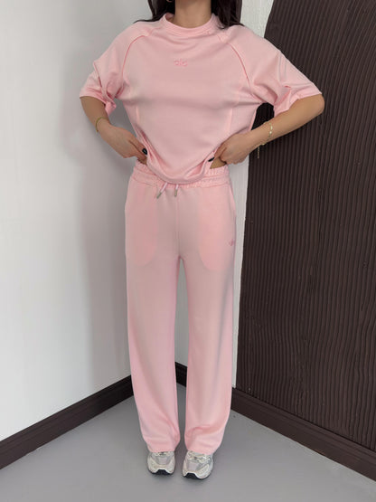 Oversize Bisiklet Yaka İkili Takım