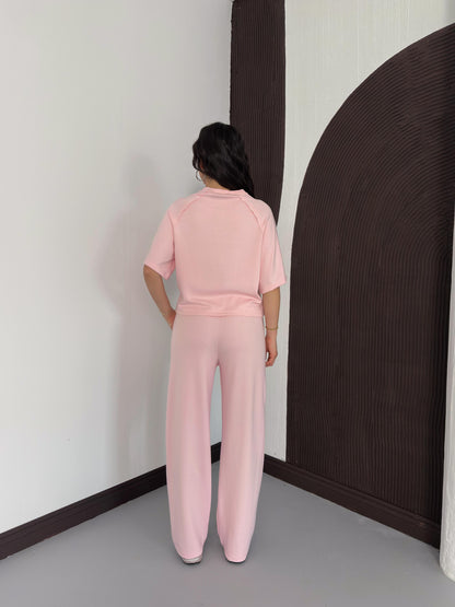Oversize Bisiklet Yaka İkili Takım