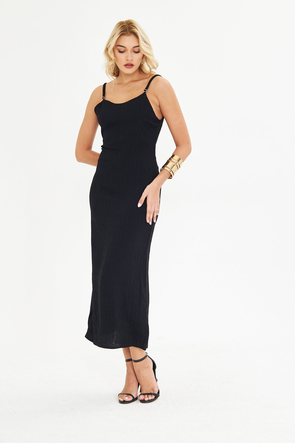 Piliseli Gömlek İnce Askılı Elbise Takımı