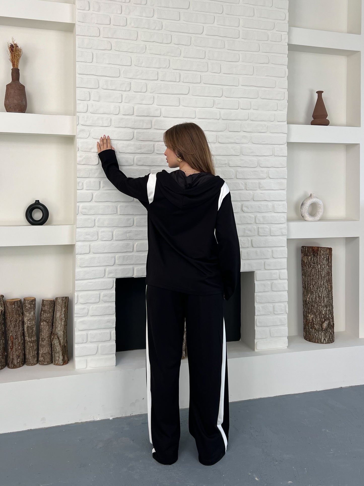 Şerit Detaylı Modal Kumaş Alt Üst Eşofman Takımı