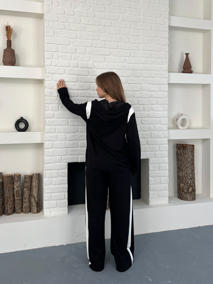 Şerit Detaylı Modal Kumaş Alt Üst Eşofman Takımı