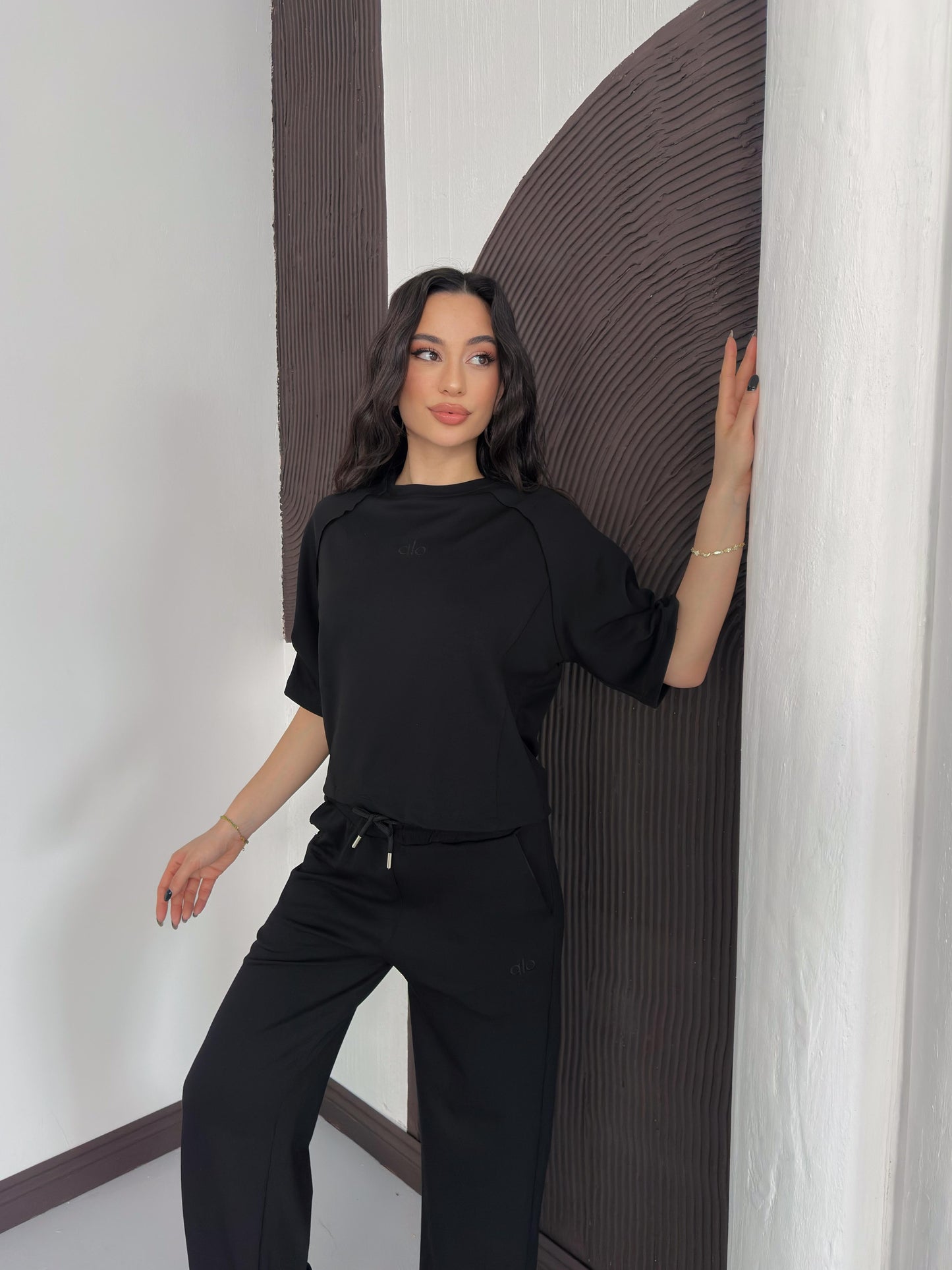 Oversize Bisiklet Yaka İkili Takım