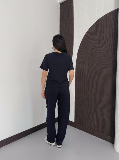 Oversize Bisiklet Yaka İkili Takım