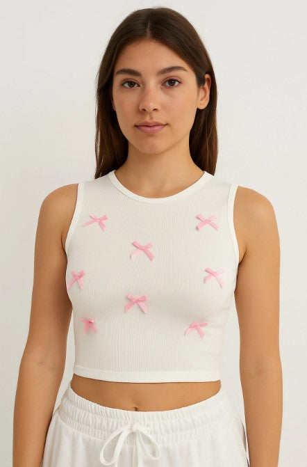 Fiyonklu Crop Fitilli Atlet Bluz
