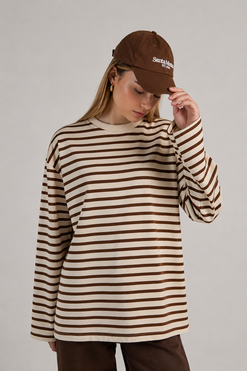 Çizgili Basic Sweatshirt