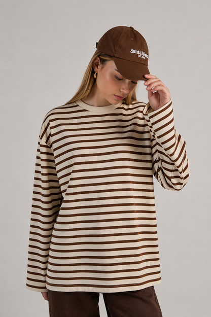 Çizgili Basic Sweatshirt