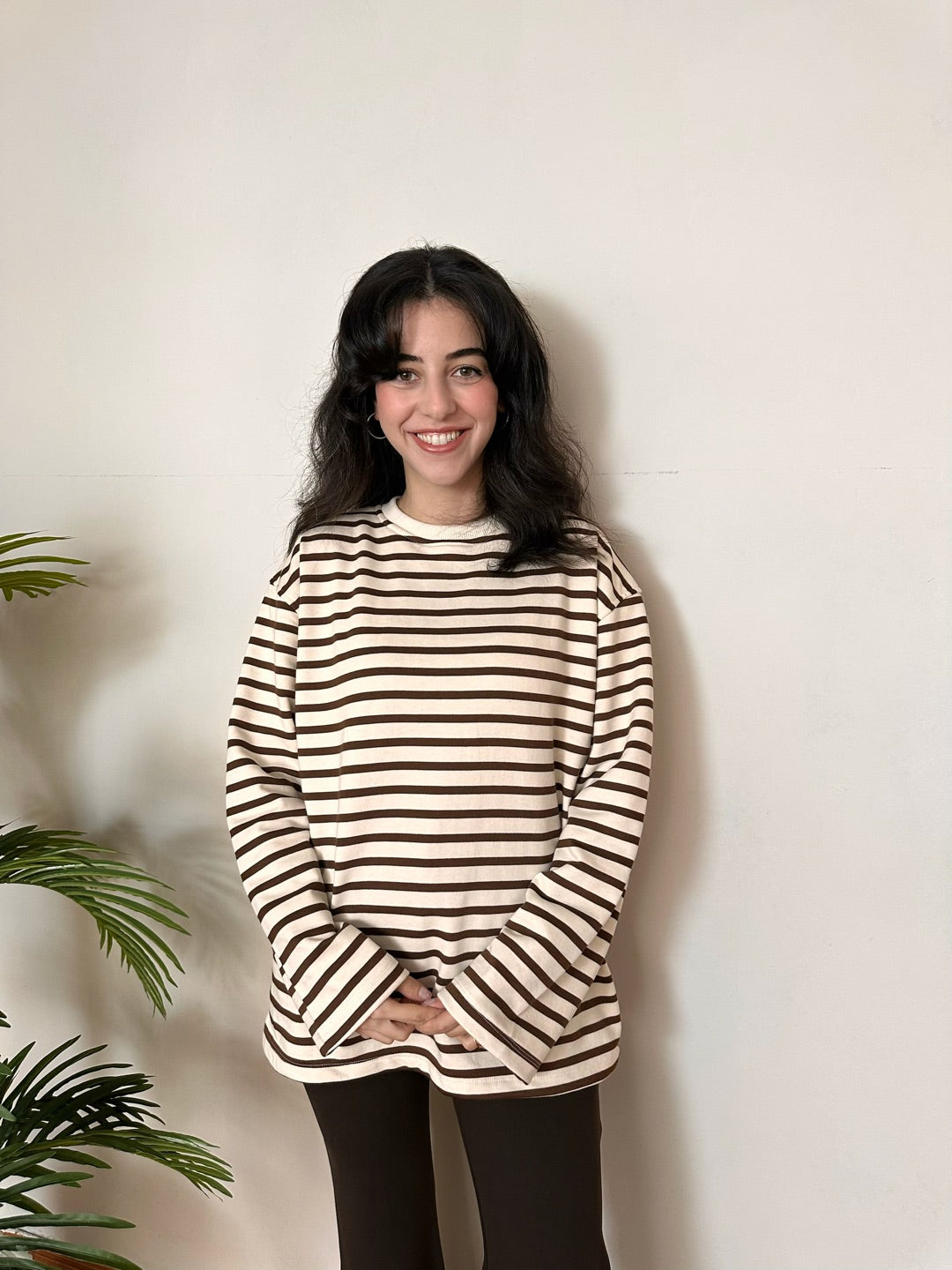 Çizgili Basic Sweatshirt