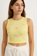 Fiyonklu Crop Fitilli Atlet Bluz