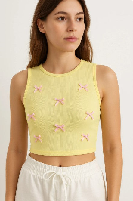 Fiyonklu Crop Fitilli Atlet Bluz