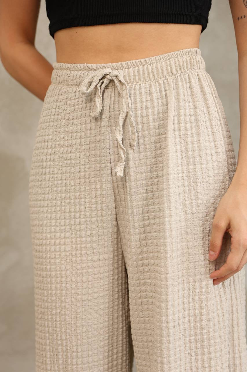 Bürümcük Kumaş Bol Paça Pantolon