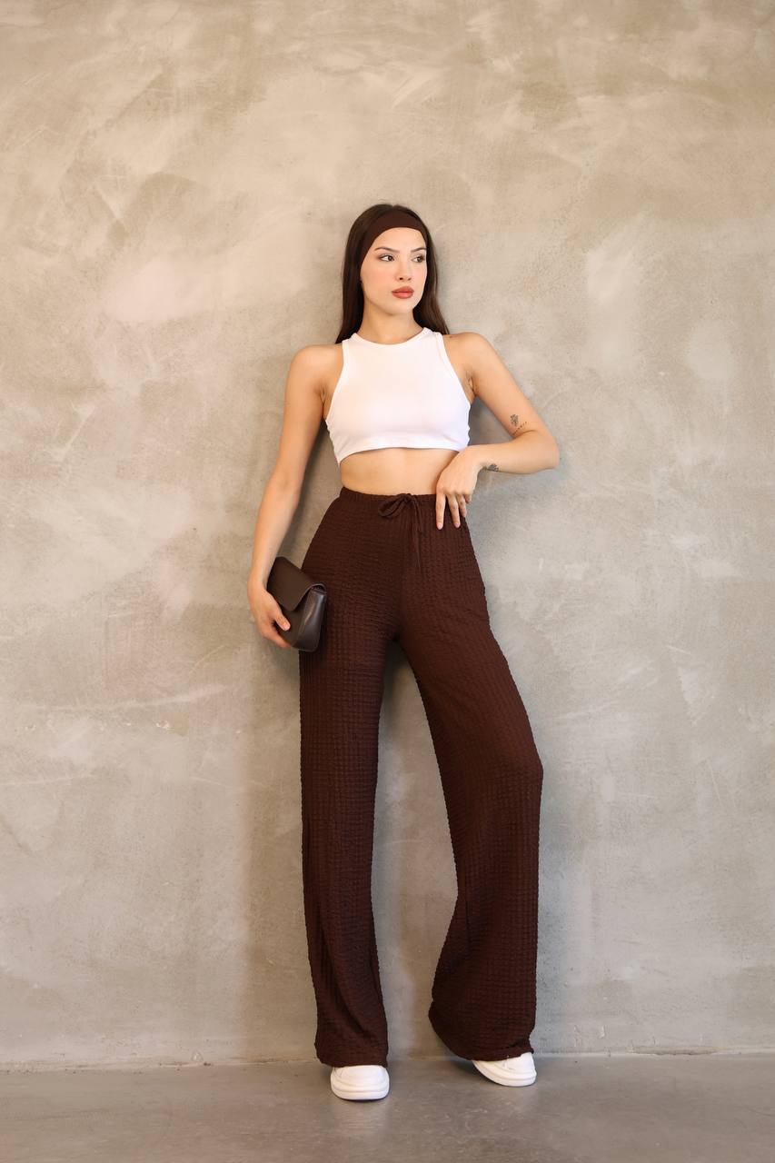 Bürümcük Kumaş Bol Paça Pantolon
