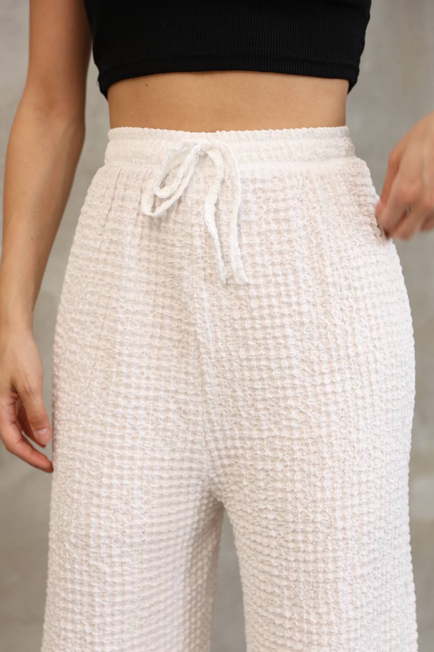 Bürümcük Kumaş Bol Paça Pantolon